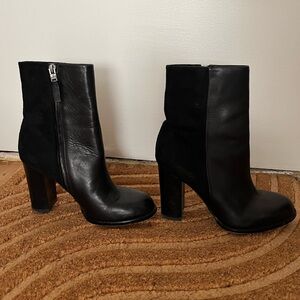 Sam Edelman Black Ankle Boot Leather/Suede 7.5